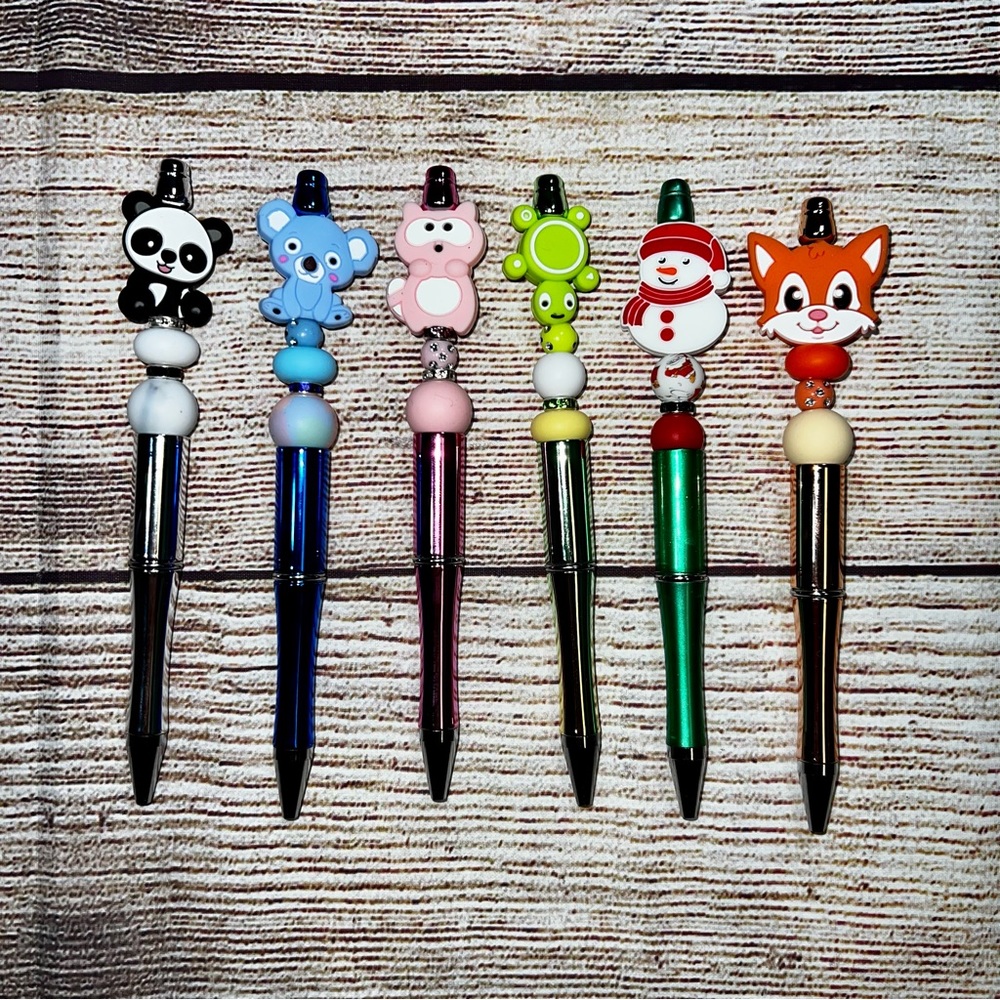 Silicone beaded pen lot